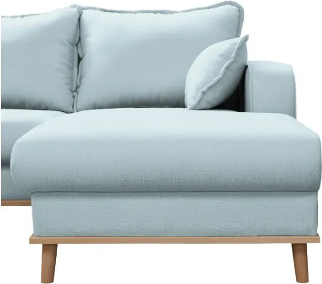 Светлосин ъглов диван (десен ъгъл) Beata - Ropez