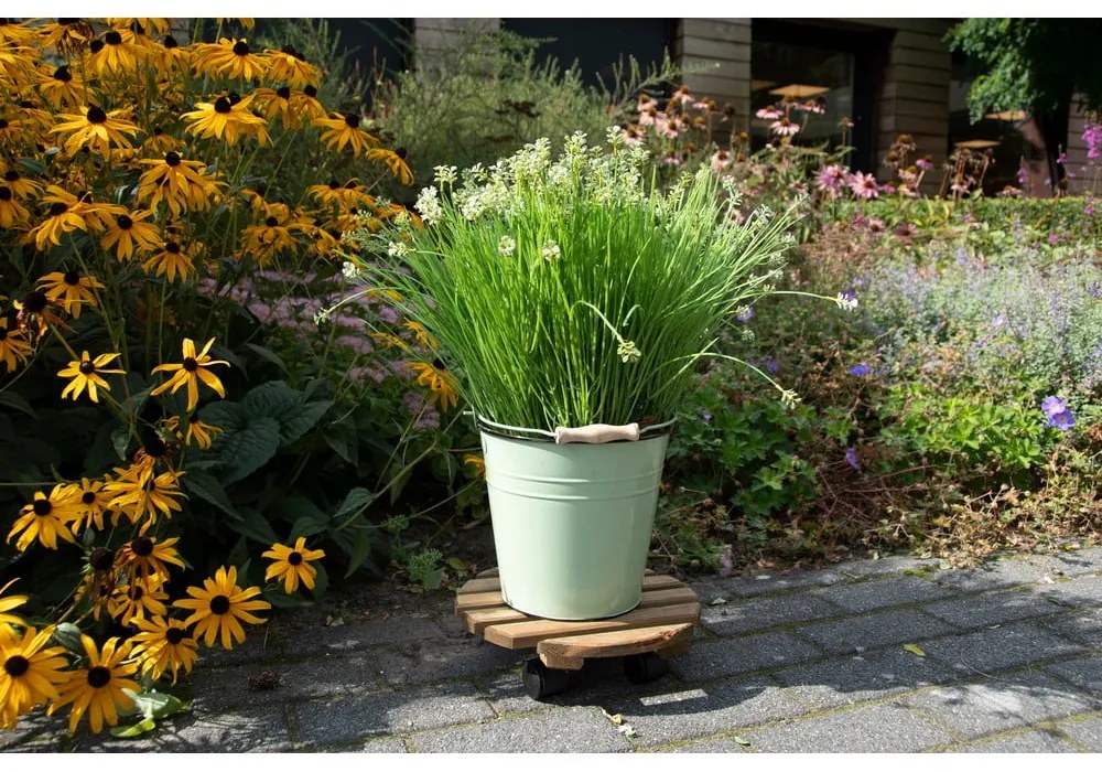 Дървена подвижна стойка за саксии ø 29 cm (височина 8 cm) Indoor &amp; Outdoor – Esschert Design