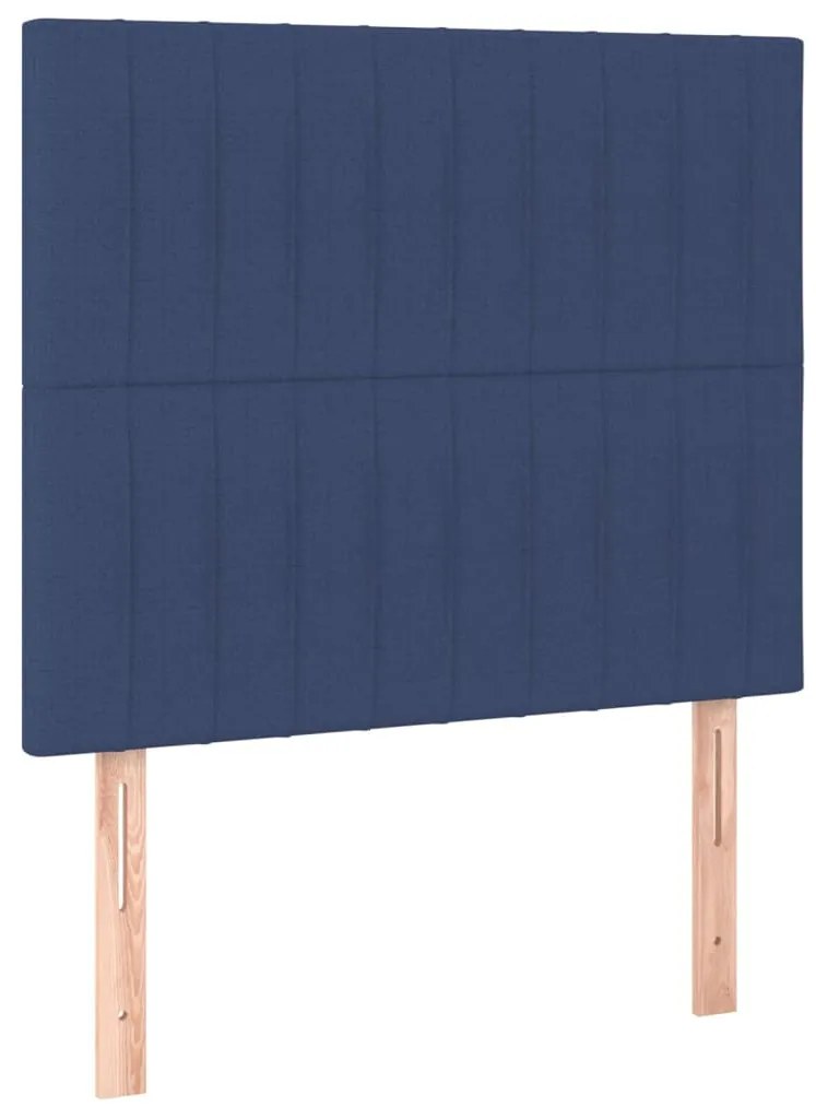 3116550 vidaXL Горни табли за легло, 2 бр, сини, 80x5x78/88 см, плат