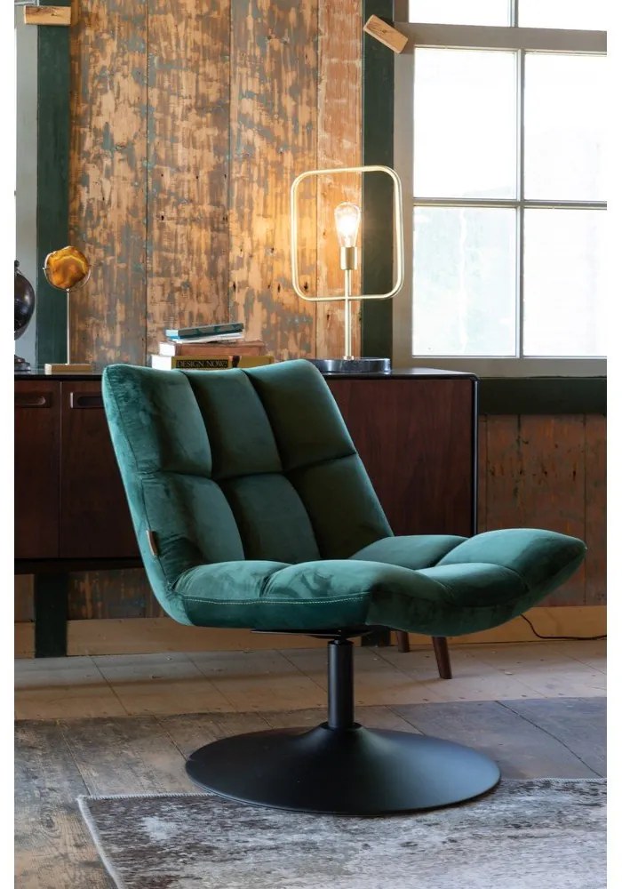 Фотьойл от зелено кадифе Bar - Dutchbone