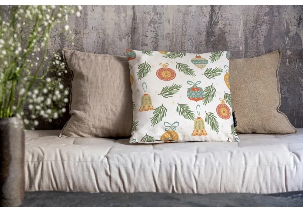 Калъфка за възглавница с коледен мотив 45x45 cm Retro Cute Ornaments – Butter Kings