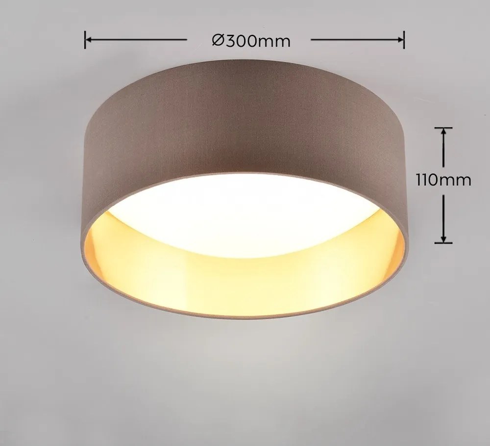 Светлокафяво LED осветление за таван ø 30 cm Locarno - Reality