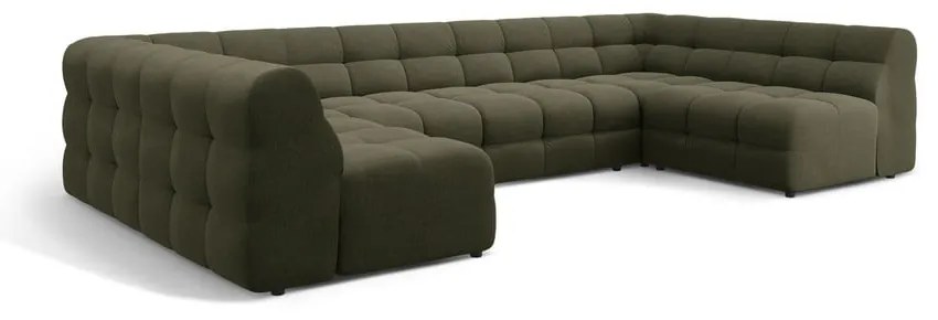 Зелен ъглов диван (U форма) Kendal – Micadoni
