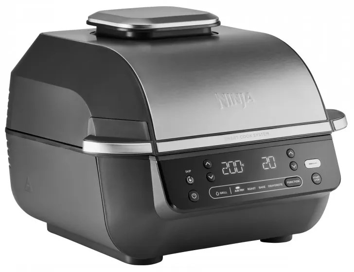 Фритюрник с горещ въздух и грил 5в1 Ninja Foodi Smart EG351EU, 1760W, 5.7 л, До 4 порции, 5 режима, Cyclonic Air, Smart Cook, Керамично покритие, Черен/инокс