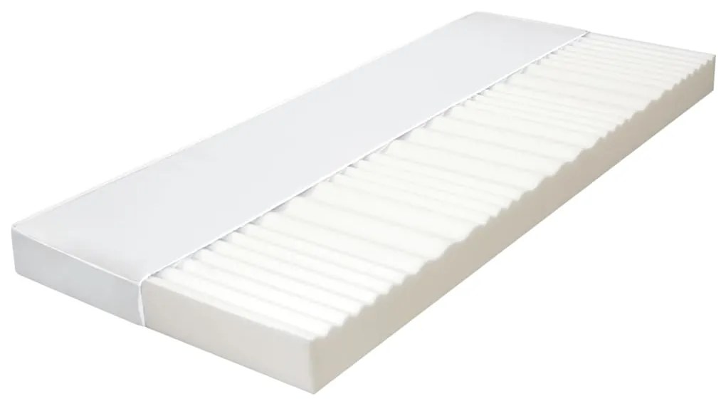 282805 vidaXL Матрак, 100x200 см, 7 зони, PU пяна, 10 см, H2, H3