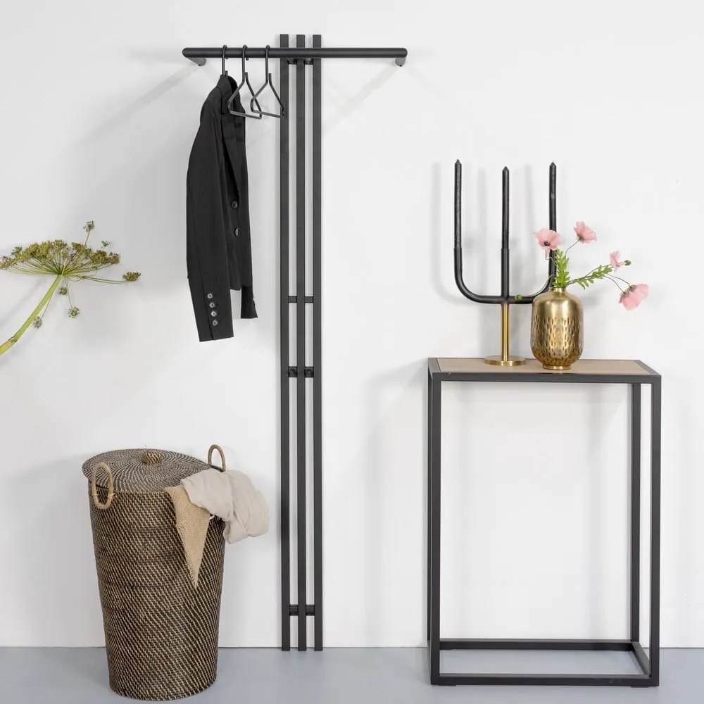 Черна метална стенна закачалка 65 cm Senza – Spinder Design