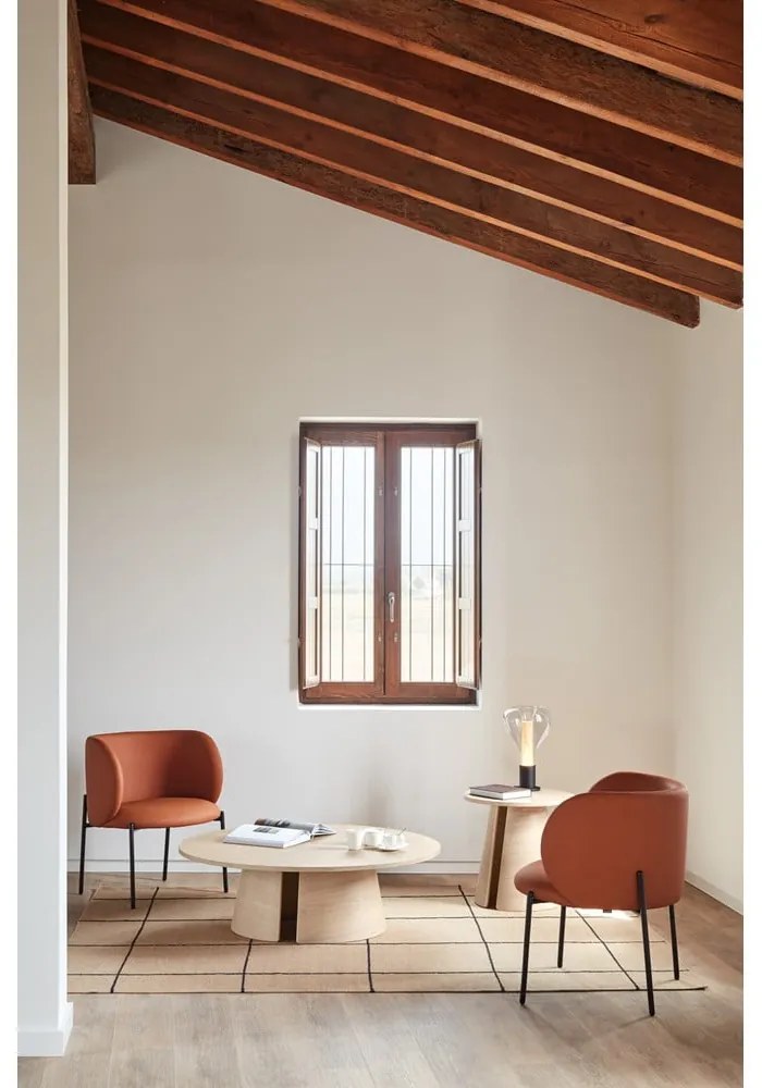 Оранжев фотьойл от изкуствена кожа Mogi - Teulat