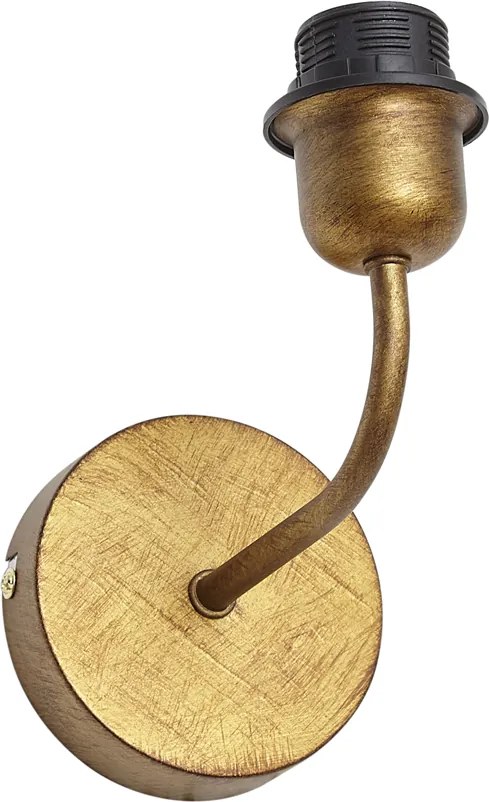 Винтидж стенна лампа златиста без абажур - Matt