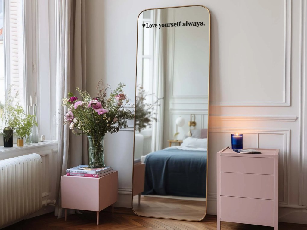 Стикер za огледало S36 – Love yourself always.