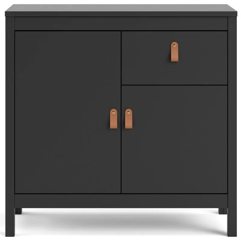 Черен нисък скрин 82x80 cm Madrid – Tvilum