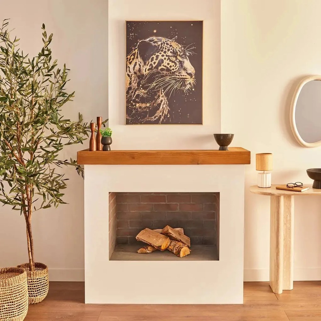 Картина atmosphera Lupita, Принт на платно 58x78 см, Леопард, Ефект алуминий