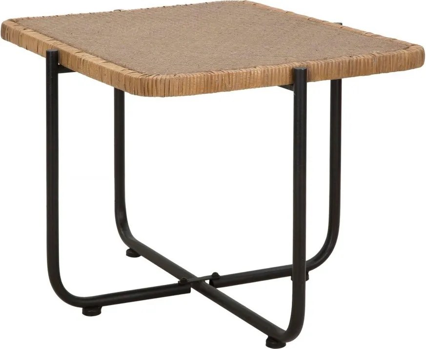 Черна/естествена ратанова масичка за кафе 55x75 cm Cebu – Mauro Ferretti