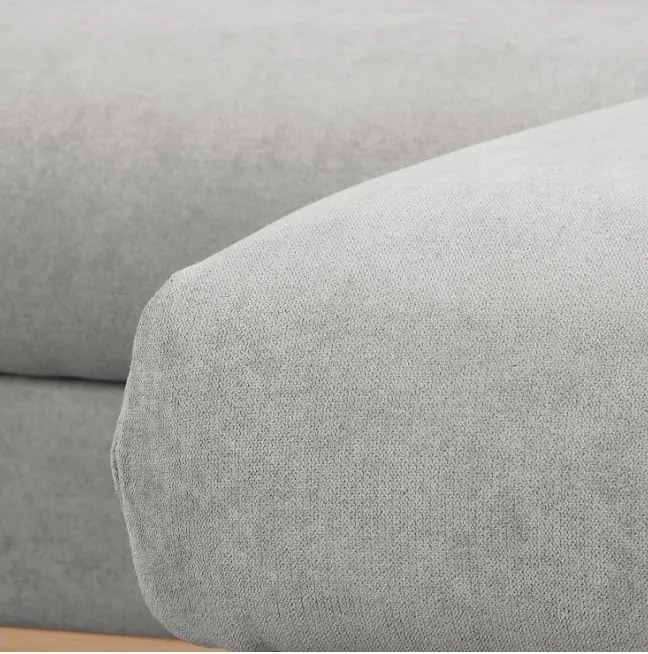 Светлосив ъглов диван (десен ъгъл) Beata - Ropez