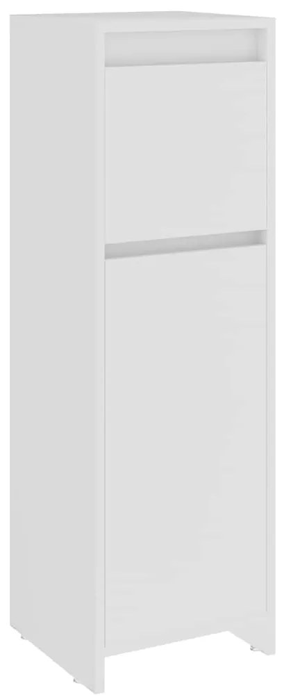 802660 vidaXL Шкаф за баня, бял, 30x30x95 см, инженерно дърво