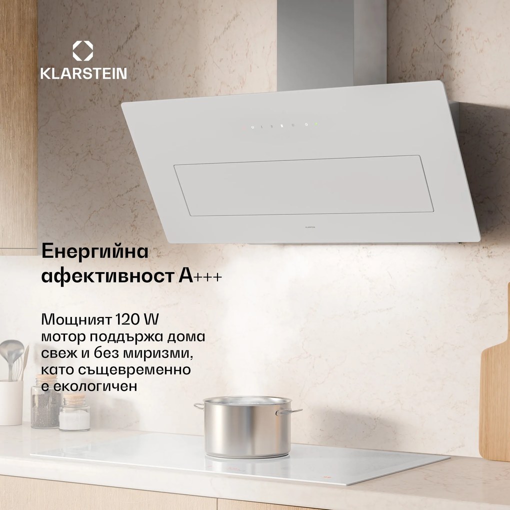Klarstein SleekAir абсорбатор | A+++ | 717 м³/ч | Тъч | LED | 90 см