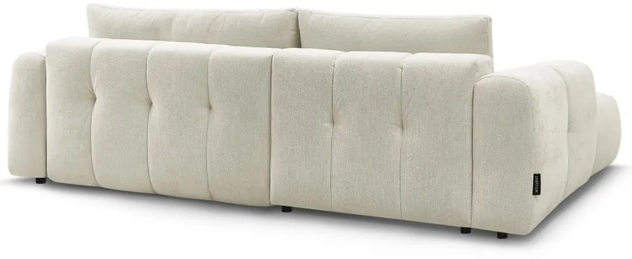 Бежов сгъваем/с място за съхранение ъглов диван (ляв ъгъл) Fuji – Bobochic Paris