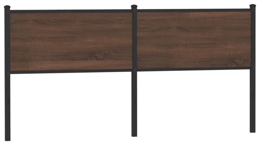 4007801 vidaXL Резервна табла за легло, кафяв дъб, 180 см, инженерно дърво и стомана