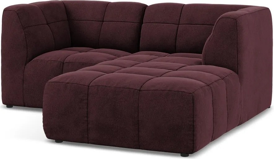 Бордо кадифен ъглов диван (десен ъгъл) Aloha – Makamii