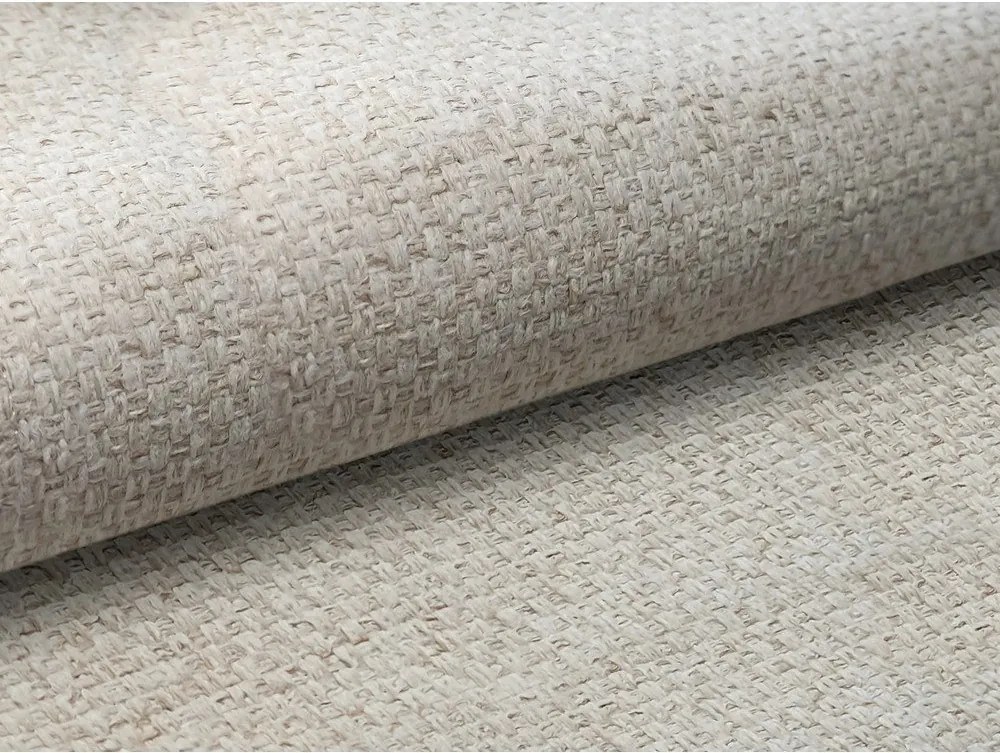 Кремаво двойно тапицирано легло с място за съхранение и включена подматрачна рамка 140x200 cm Mano – Makamii