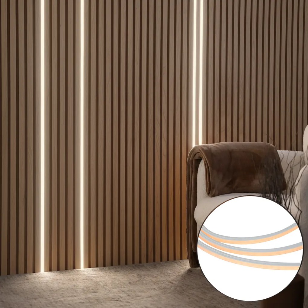 Интелигентна LED лента 483 см, димируема в Келвин - Акустичен стенен панел