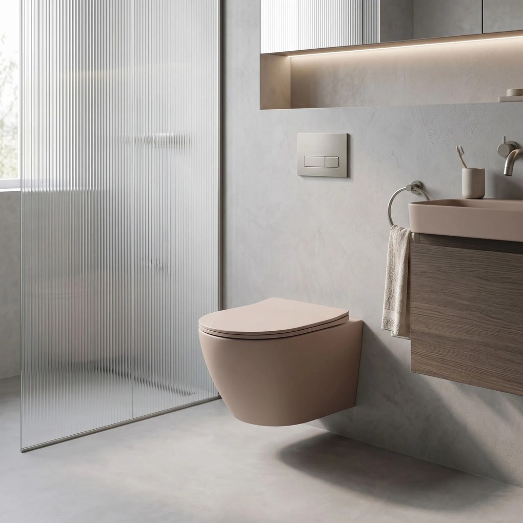 тоалетна чиния REA Carlo Mini Tornado Mocca Matt