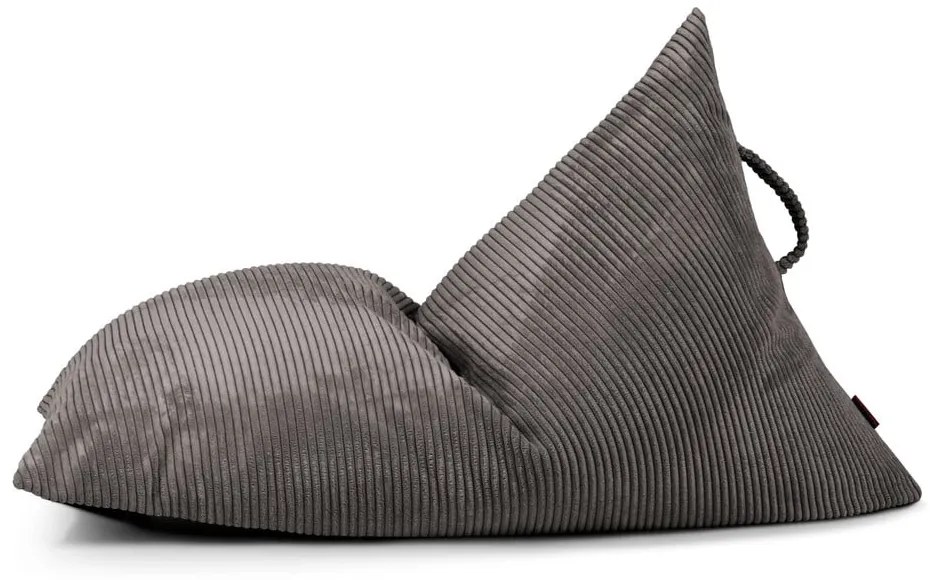 Тъмносив детски пуф от рипсено кадифе Razzy – SLOWDOWN