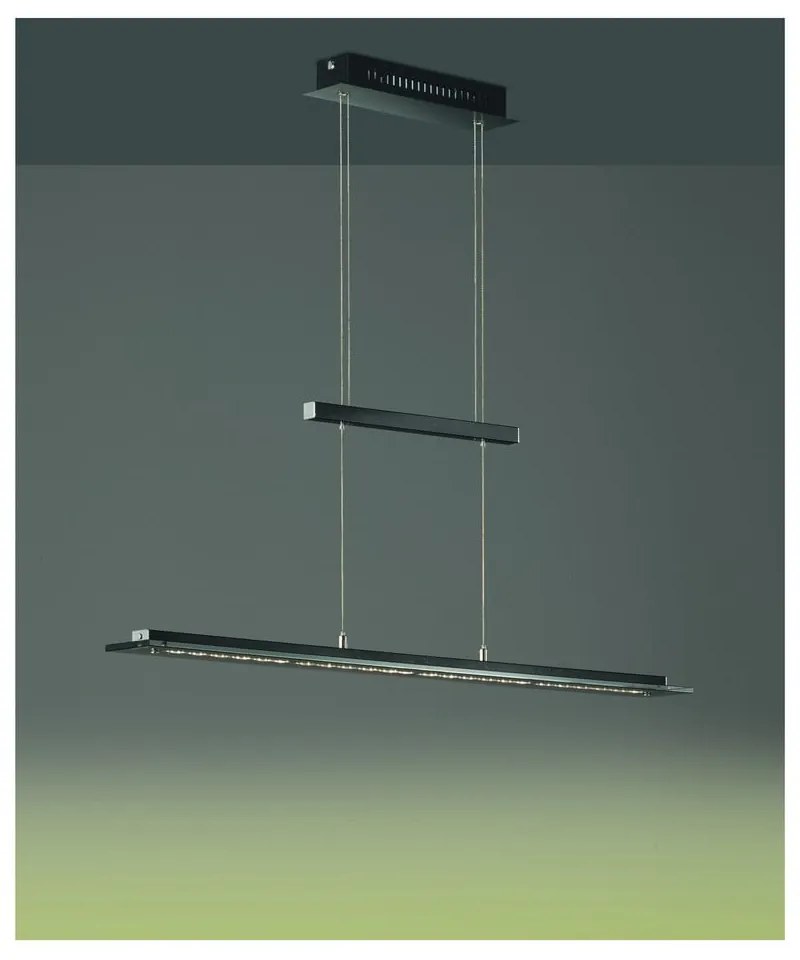 Черно метално LED затъмняващо се висящо осветително тяло Tenso – Fischer &amp; Honsel
