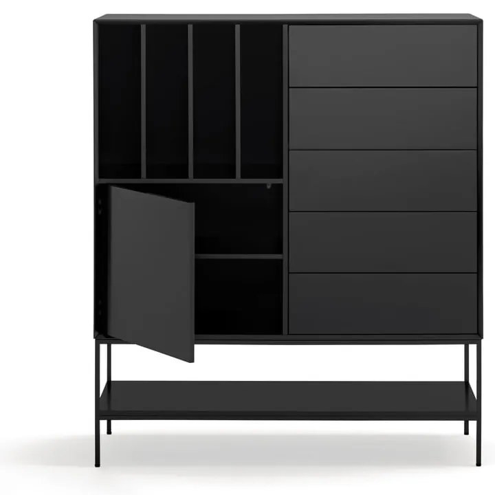 Черно шкафче 120x140x45 cm Platt – Teulat