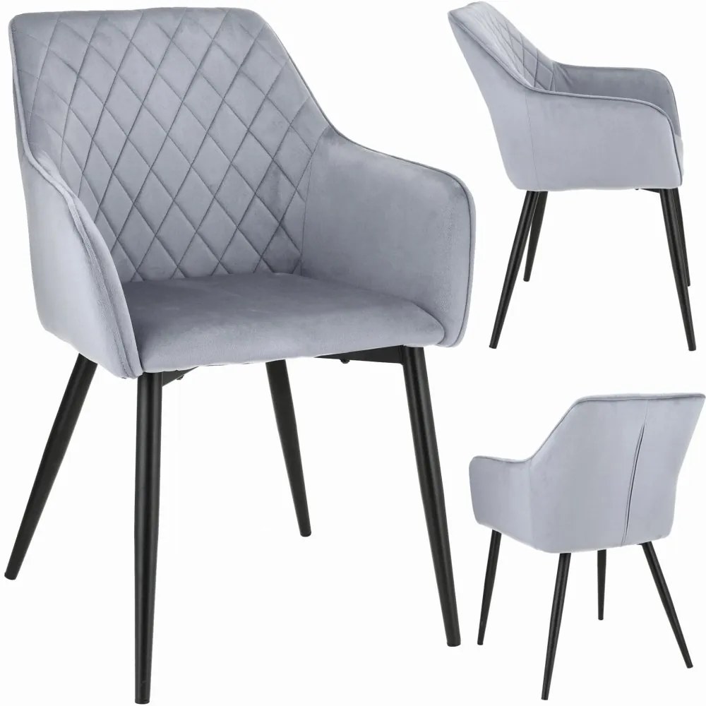 Стол за хранене от кадифе APIS Син