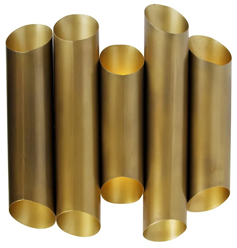 Индустриален стенен аплик месинг 10-лампа - Whistle