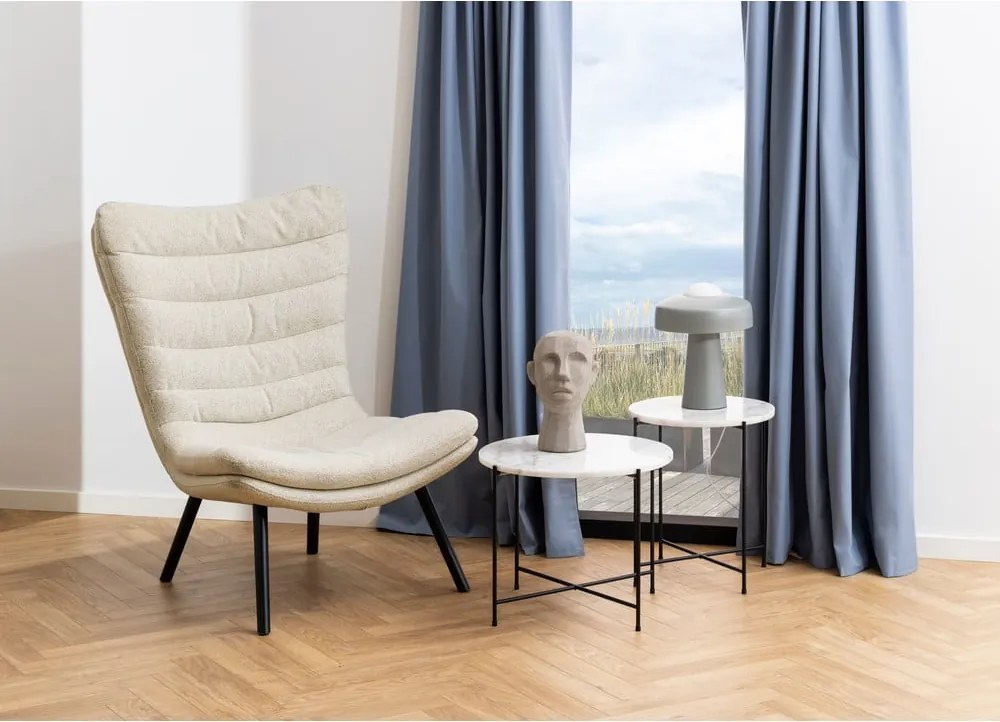 Кръгла странична масичка с мраморна плоча ø 42 cm Avila – Actona