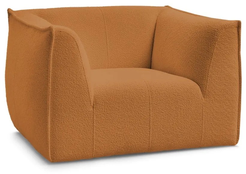 Кресло от прежда с примки от букле в цвят горчица Giorgia – Bobochic Paris