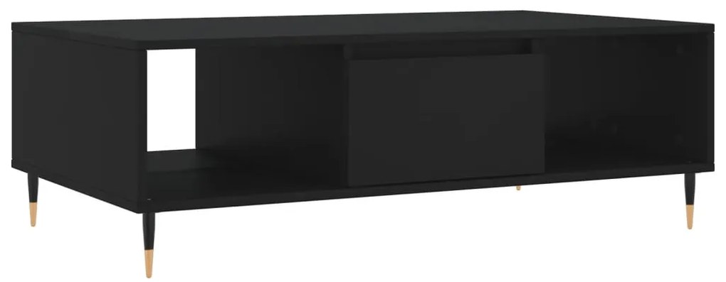 827077 vidaXL Кафе маса, черна, 104x60x35 см, инженерно дърво