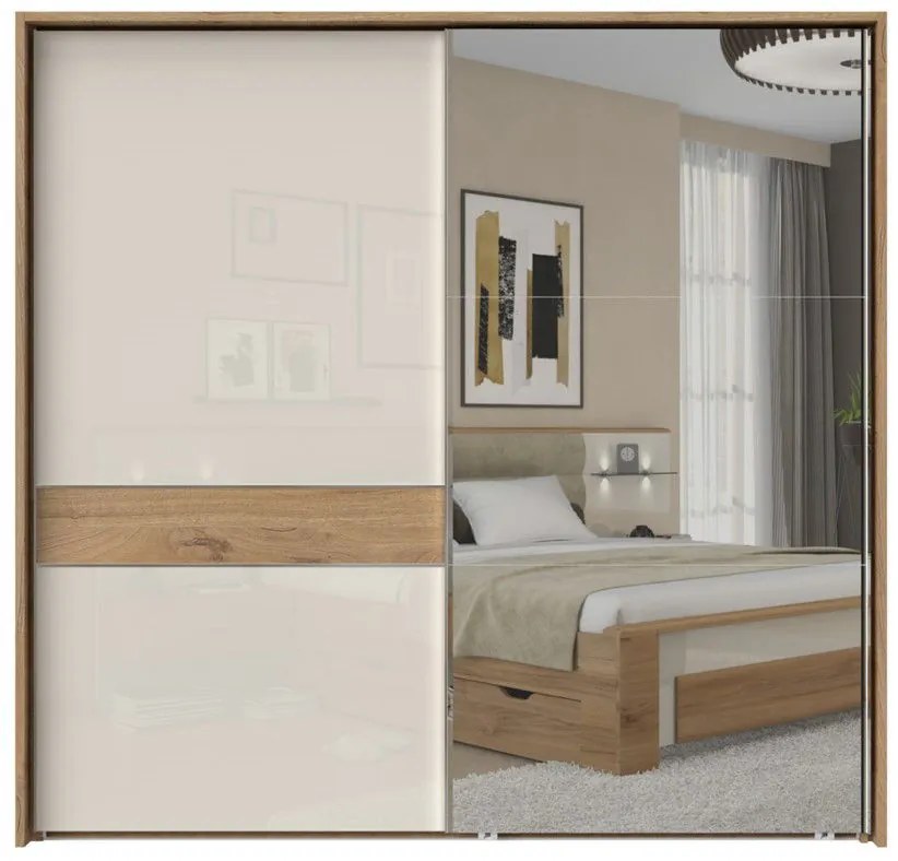 Гардероб с плъзгаща се врата Giallo 230 с огледало