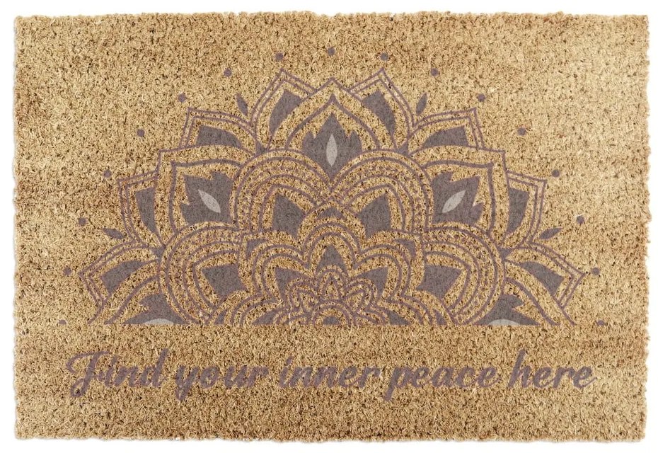 Изтривалка от кокосови влакна 40x60 cm Find Your Inner Peace – Artsy Doormats