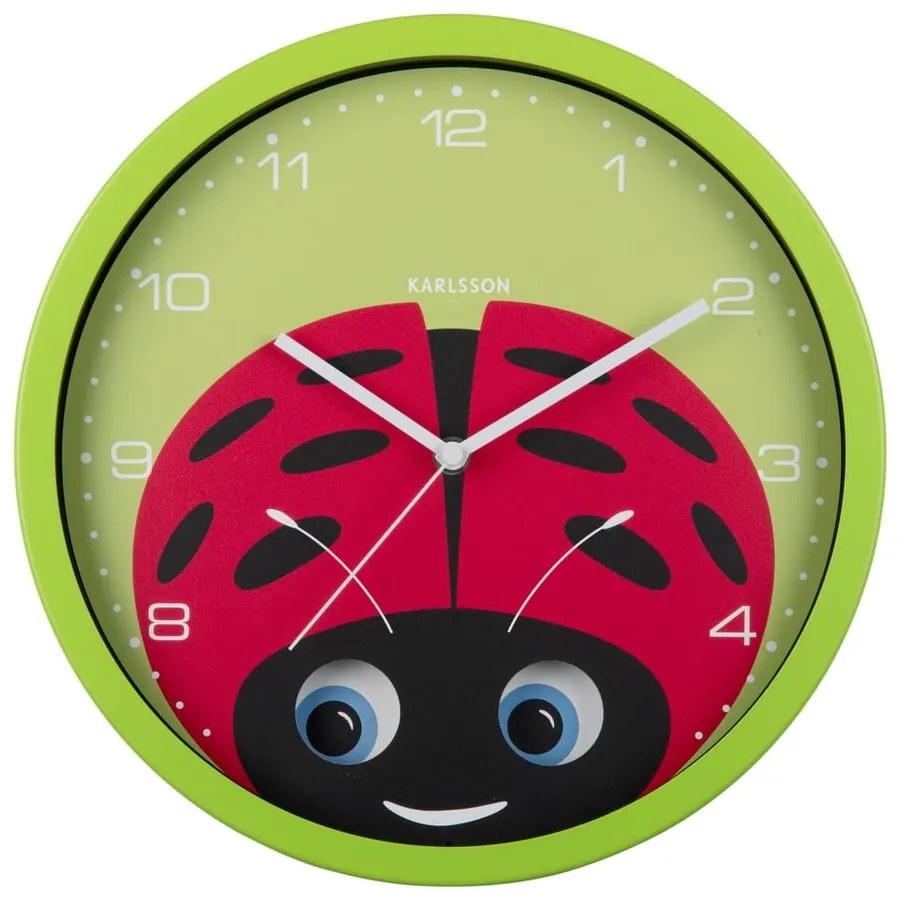 Детски часовник ø 31 cm Peekaboo Ladybug – Karlsson