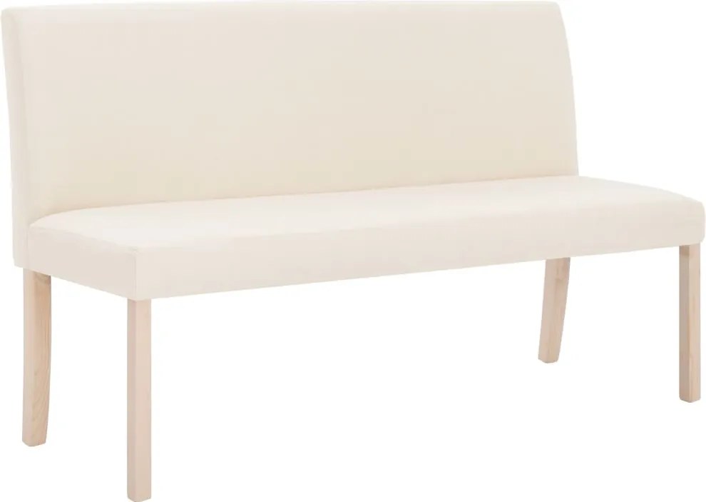 281337 vidaXL Пейка, 139,5 см, кремава, полиестер