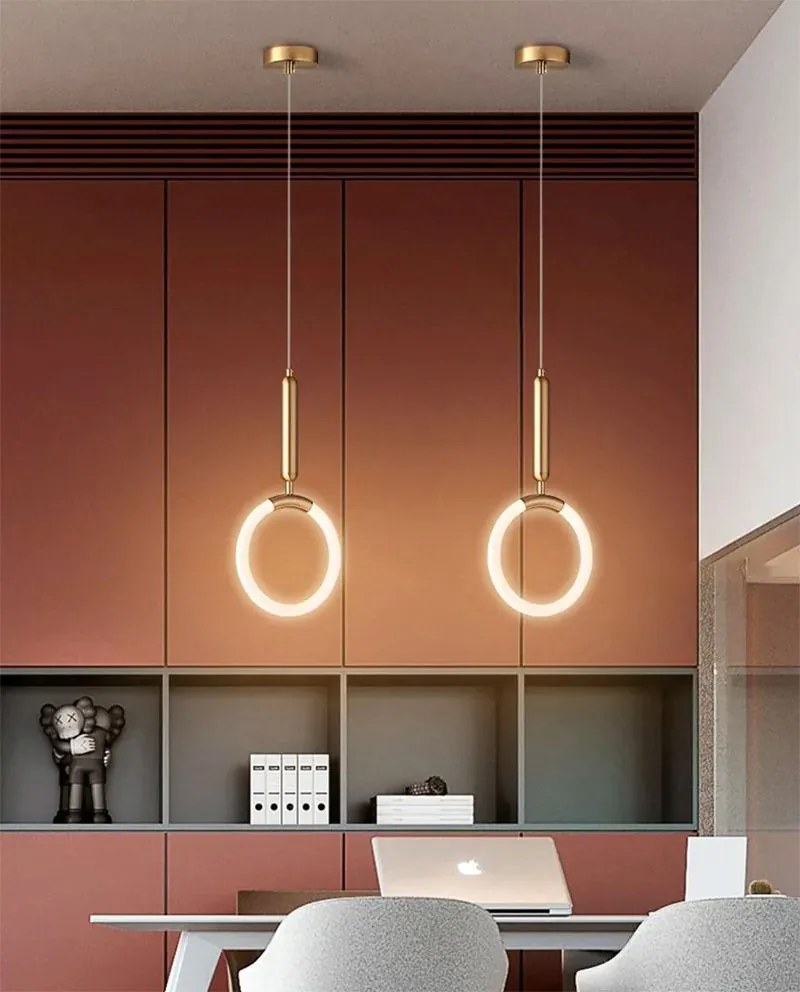 Висяща LED лампа LHJ058-CP1 Brush Gold
