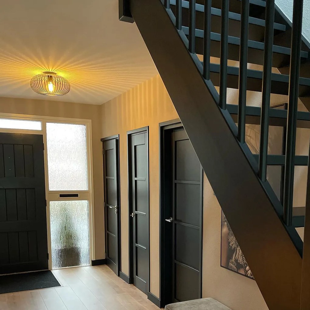 Дизайнерски таванен аплик златен 39 см - Johanna