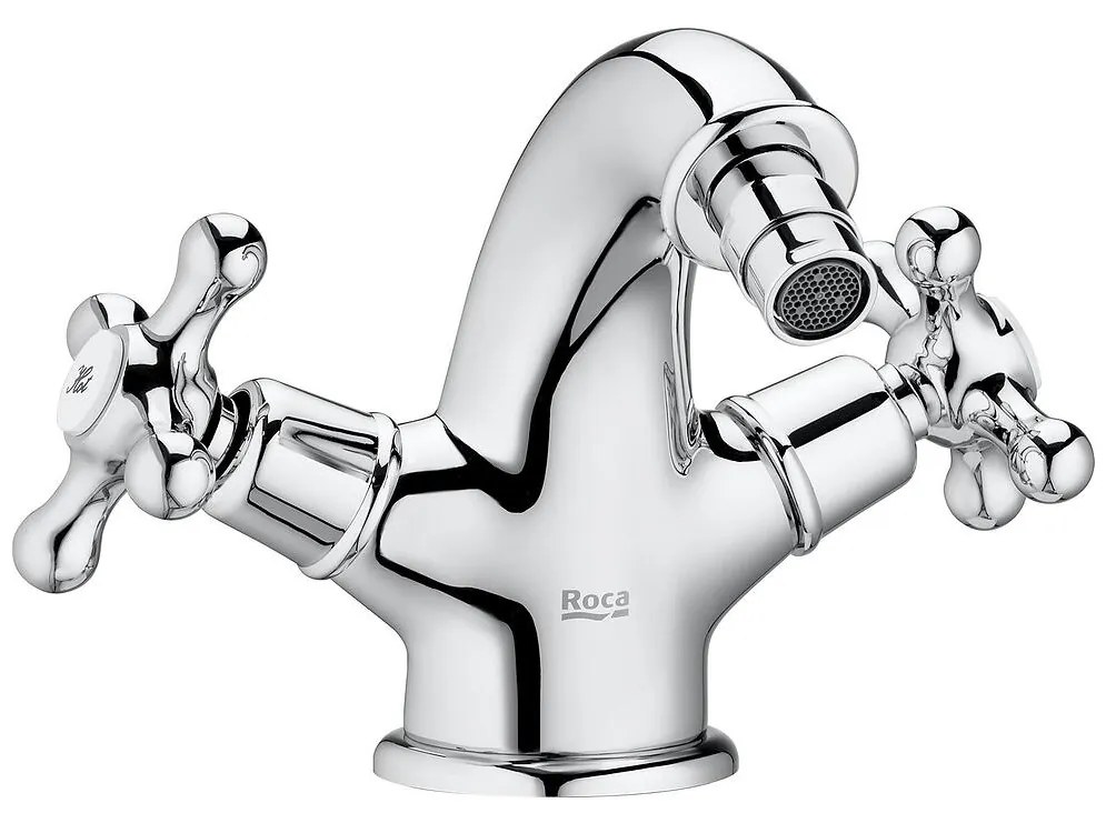 Смесител за биде, A5A6A4BC00, Roca, с click-clack клапа, хром, 18.1х14.9х12.3см