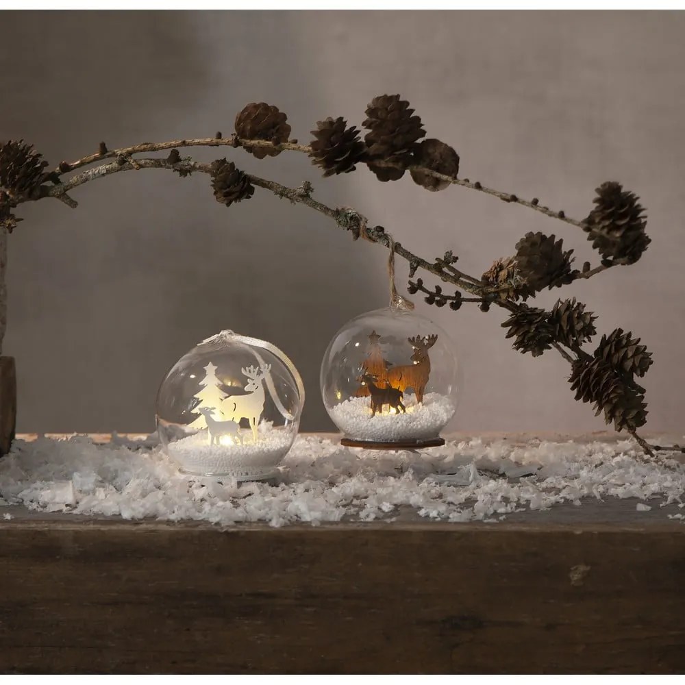 Коледна висяща LED светлинна декорация , ø 8 см Fauna - Star Trading