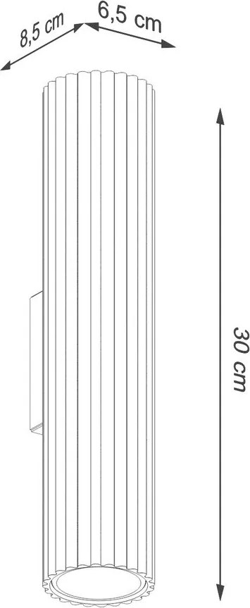 Кафяво-сива метална стенна лампа Gleam – Sollux