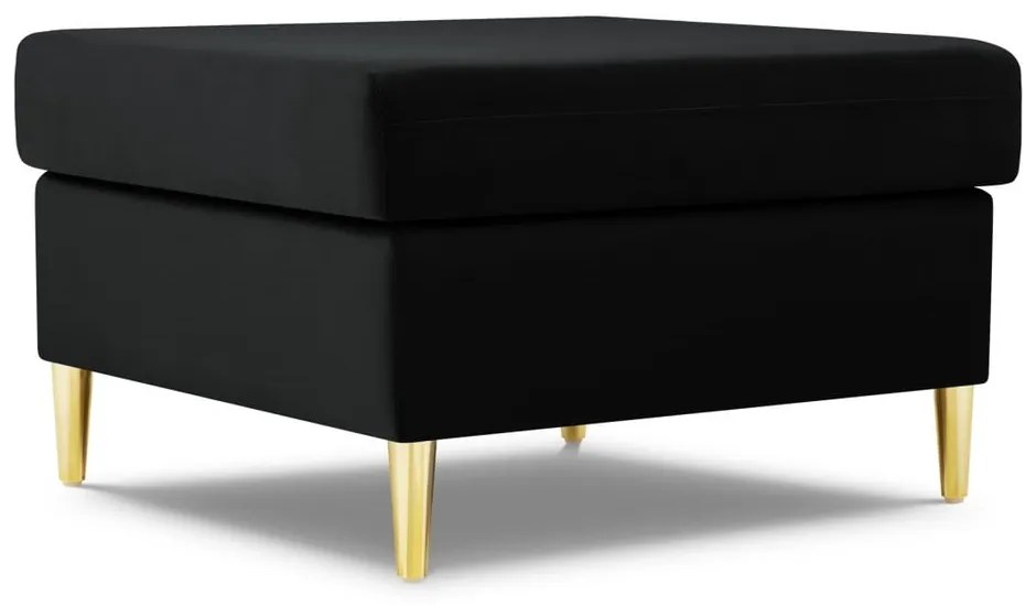 Черна кадифена табуретка Kyoto – Cosmopolitan Design