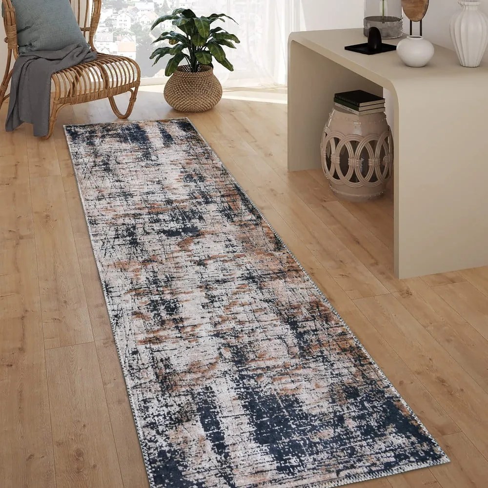 Синя пътека подходяща за пране 60x230 cm Abstract Colors – Vitaus