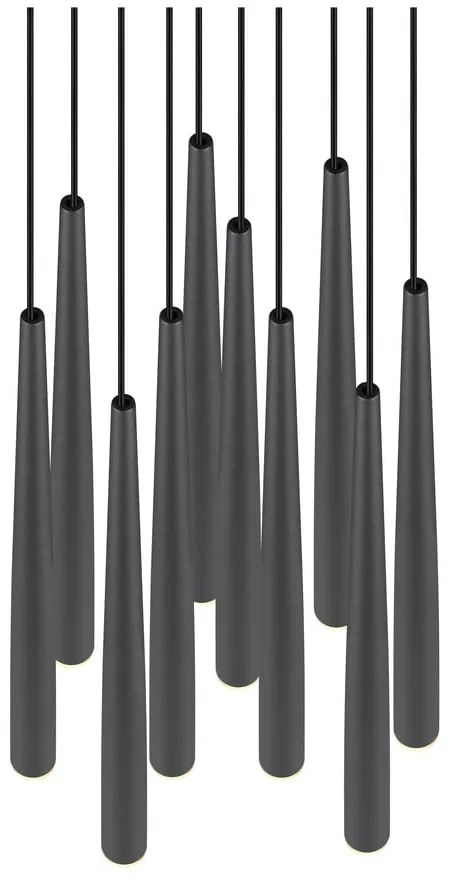 Черно LED висящо осветително тяло ø 30 cm Cala – Trio Select