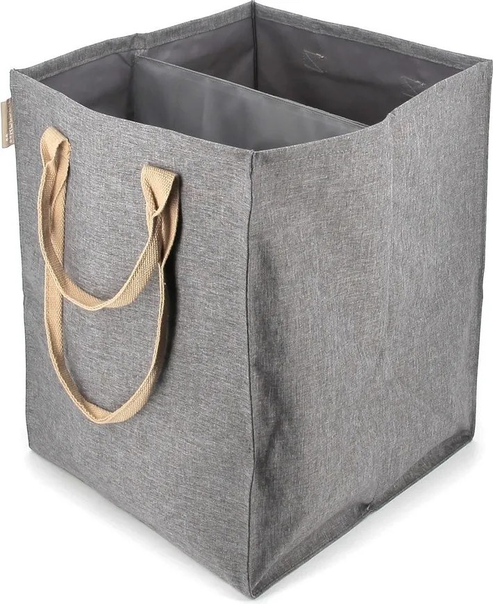 Сив текстилен кош за пране 71 l Laundry Hub Tweed duplo – Rolser