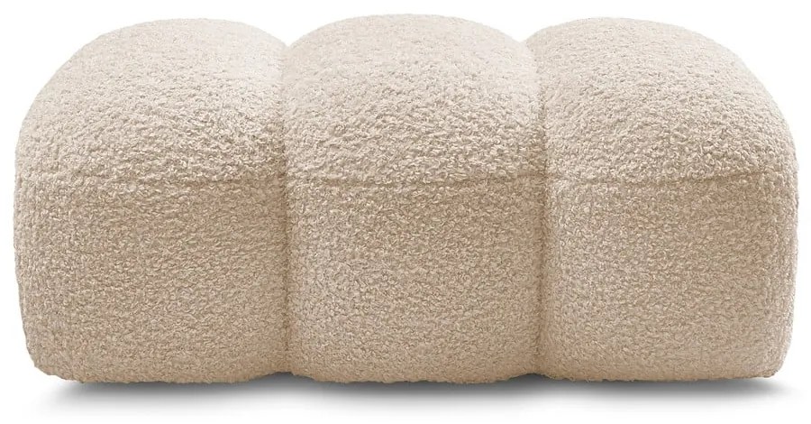 Бежова табуретка от прежда с примки от букле Hippolyte – Bobochic Paris