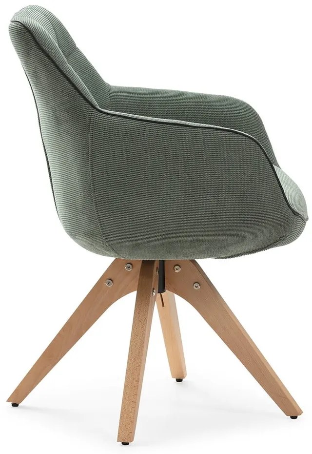 Зелени тапицирани трапезни столове в комплект с подлакътници 2 бр. Donatelo – Marckeric