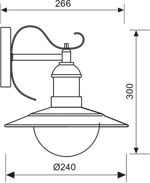 Градински аплик RIVIERA, бял, 1xE27