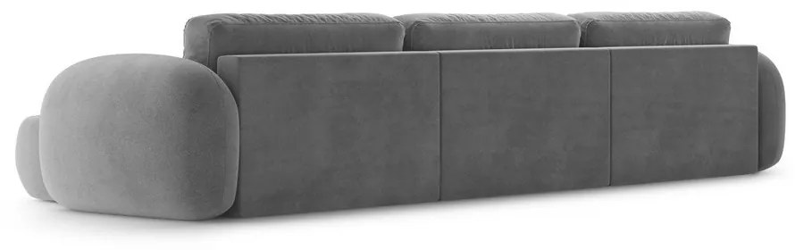 Тъмносив кадифен сгъваем/с място за съхранение ъглов диван (U форма) Tonale – Cosmopolitan Design